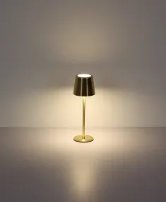 Vancouver 28cm Gold tragbare Von Globo Lighting - Dank IP44-Schutzart ist sie zudem spritzwassergeschützt und somit perfekt für den Innen- und Außenbereich geeignet.