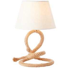 Sailor 40cm Natur tischlampe Von Brilliant - Die Tischlampe Sailor ist eine dekorative Lampe, die perfekt auf den Nachttisch oder als stimmungsvolle Beleuchtung im Wohnzimmer passt.