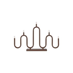 Noel 5 Bronze Von Globen Lighting - Im Lieferumfang enthalten sind ein 2 m langes schwarzes Kunststoffkabel, ein Netzschalter, ein Transformator und ein Netzstecker.