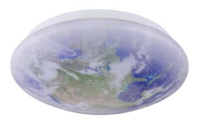 Gaia Ø26 Mehrfarbig kinderlampe Von Globo Lighting - Gaia &auml;r en unik plafond med en detaljerad v&auml;rld och molnmotiv p&aring; sk&auml;rmen.