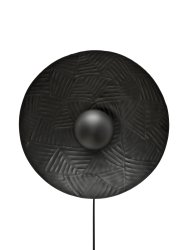 Ribble Ø35 Schwarz wandlampe Von PR Home - Schwarzes Kunststoffkabel 190cm mit Netzschalter ca.