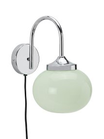 Elsy 30cm Grün leselampe Von PR Home - Der sanft geschwungene Arm verleiht der Leuchte eine harmonische Ausstrahlung und macht sie zu einem dekorativen Element in Flur, Schlafzimmer oder Wohnzimmer.