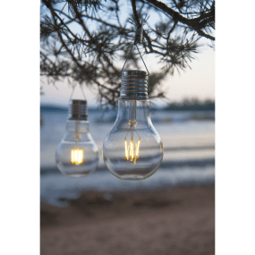 Fille Transparent solarleuchte Von Star Trading - Ihre integrierte LED-Filamentlampe spendet ein angenehmes, warmwei&szlig;es Licht und leuchtet bei Einbruch der Dunkelheit mit ca.