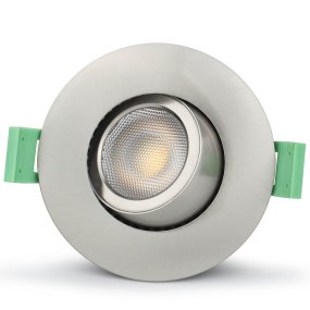 Sanna 230V 3000-4000K Gebürsteter Stahl Von Llitt - Dieser Strahler bietet eine Helligkeit von etwas &uuml;ber 520 Lumen und eine einstellbare Farbtemperatur von 3000 K/4000 K.