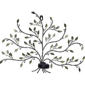 Tree of life Grün solarleuchte Von Star Trading - D&uuml;nne, silberne Dr&auml;hte mit kleinen LED-&bdquo;Tautropfen&ldquo; sind um die &Auml;ste gewickelt und leuchten bei Einbruch der Dunkelheit in einem sanften, warmwei&szlig;en Licht.