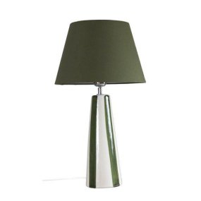Leya 54cm Grün tischlampe Von PR Home - Der gestreifte Keramiksockel wirkt handbemalt und macht die Leuchte zu einem dekorativen Detail im Zuhause.