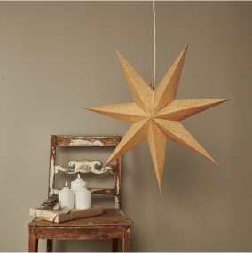 Cotton Ø60 Gold Von Star Trading - Ideal f&uuml;r die Adventszeit und als wundersch&ouml;ner Weihnachtsstern.