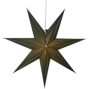 Holly Ø60 Grün Von Star Trading - Der Stern sorgt f&uuml;r weihnachtliche Stimmung und sein h&uuml;bsches Perlenmuster erzeugt ein sanftes Leuchten.