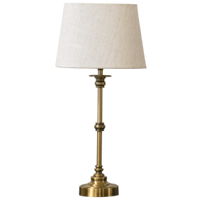 Axel Mini 50cm Antikmessing tischlampe Von Lampan - Der Lampenfu&szlig; aus Metall mit einer wundersch&ouml;nen Antikmessing-Optik verleiht der Leuchte einen warmen und zeitlosen Charakter.