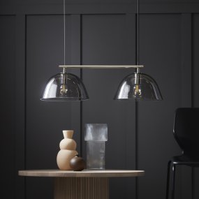 Wendo 70cm Nickel hängelampe Von CO Bankeryd - Oftmals empfiehlt sich die Verwendung von Glühfadenlichtquellen, die durch das transparente Glas eine zusätzliche Dimension bieten.