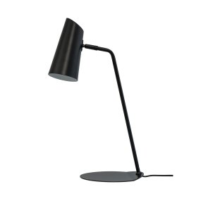 Pallas 55cm Schwarz schreibtischlampe Von Dyberg Larsen - Der Schirm mit weißer Innenseite sorgt für gutes und gerichtetes Licht.