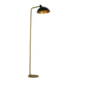 Futura Messing stehlampe Von Dyberg Larsen - Um die perfekte Atmosphäre zu schaffen, lässt sich der Lampenschirm sowohl neigen als auch drehen.