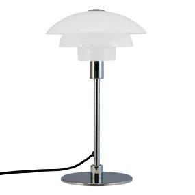 Morph 35cm Opal tischlampe Von Dyberg Larsen - Die Lampe wird mit einem 1,6 Meter langen Stoffkabel geliefert und der Netzschalter befindet sich am Kabel.