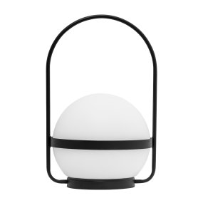 Summer 36cm Schwarz tragbare Von Dyberg Larsen - Die solarbetriebene Tischleuchte Summer ist eine wiederaufladbare LED-Lampe, die sowohl über Solarzellen als auch über USB aufgeladen werden kann.