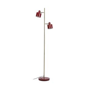 Ocean ROT stehlampe Von Dyberg Larsen - Den handpolerade m&auml;ssingsstommen kan luta upp och ner och ger varje lampa en unik f&auml;rgvariation.