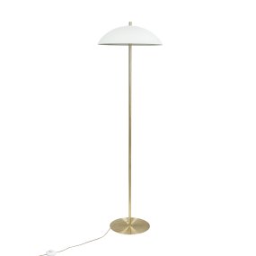 Globus Messing/Beige Von Dyberg Larsen - Die Lampe ist aus Metall gefertigt und kombiniert einen sanften Beigeton mit Details in Messingoptik, was ihr eine harmonische und moderne Ausstrahlung verleiht.