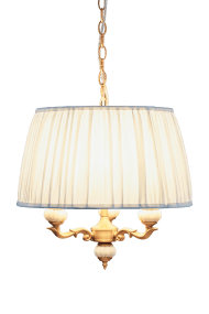 Toulouse Ø45 Gold Von Aneta Lighting - Die dekorativen Details unterstreichen den klassischen Charakter und machen Toulouse zu einem wundersch&ouml;nen Blickfang, der sich perfekt &uuml;ber dem Esstisch oder im Wohnzimmer einf&uuml;gt.