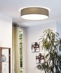 Pasteri Ø57 Taupe Von Eglo - Ideal beispielsweise f&uuml;r Flur oder Schlafzimmer, wo eine sanfte und angenehme Allgemeinbeleuchtung gew&uuml;nscht ist.