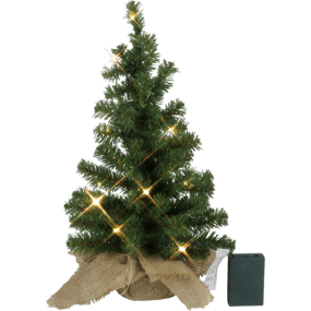 Toppy 45cm Grün Von Star Trading - Dekorativer Tischbaum mit 10 LED-Lichtern mit einem schönen, warmweißen Schein.