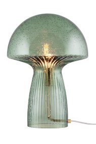Fungo 42cm Grün tischlampe Von Globen Lighting - Jede Lampe ist mundgeblasen und ein Unikat, was zu Abweichungen in Farbe, Glasdicke und Blasenanzahl führt.