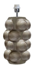 Bubbles 47cm Grau lampenfuß Von Hallbergs - Wird mit Kabel, Netzschalter und Stecker geliefert.