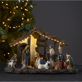 Nativity Mehrfarbig Von Star Trading - Wird mit Kabel und Stecker geliefert und ben&ouml;tigt 3 AAA-Batterien (nicht im Lieferumfang enthalten).