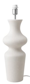 Belladona 60cm Vit lampenfuß Von Hallbergs - Den vita, strukturerade finishen framh&auml;ver lampans organiska former och g&ouml;r den enkel att kombinera med olika typer av lampsk&auml;rmar och inredningsstilar.