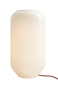 Flask 36cm Weiß/rot tischlampe Von Artera - Das kirschrote Kabel setzt einen schönen Farbakzent und verleiht der Lampe eine harmonische und zugleich verspielte Note.
