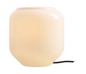 Flask 18cm Weiß/schwarz tischlampe Von Artera - Der dekorative Opalglasschirm spendet ein sanftes und angenehmes Licht und schafft so eine einladende Atmosphäre.