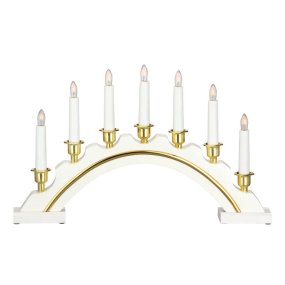 Celine Weiß Von Markslöjd - Der Celine Adventskerzenst&auml;nder Wei&szlig; ist ein zeitloser und eleganter Kerzenst&auml;nder f&uuml;r die Adventszeit.