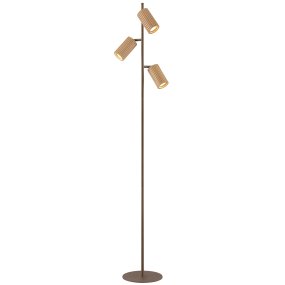 Lakewood Braun stehlampe Von Brilliant - Die Stehleuchte Lakewood vereint braunes Metall mit hellem, geriffeltem Holz und besticht durch ihre warme und stilvolle Optik.