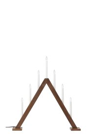 Ariele Dunkelbraun Von Markslöjd - Stilvoller und klassischer Adventskerzenst&auml;nder aus dunkelbraun gebeiztem Holz mit 7 Kerzen.