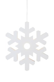 Origo Ø37 Weiß Von Markslöjd - Der sternf&ouml;rmige Schneeflockenstern Origo aus wei&szlig;em Metall besticht durch sein stilvolles und modernes Design und schafft eine gem&uuml;tliche Atmosph&auml;re in Ihrem Zuhause.