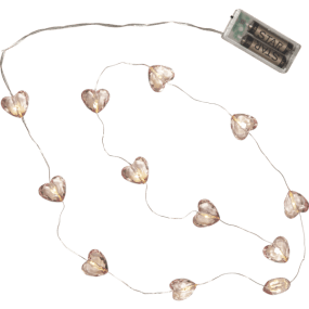 Lichterkette Valentine Rosa Von Star Trading - Wundersch&ouml;ne, batteriebetriebene Lichterkette mit facettierten rosa Herzen.