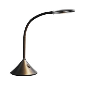 Fix 35cm Schwarz schreibtischlampe Von Halo Design - Auf dem beweglichen Arm befindet sich ein Flachbildschirm mit integrierter LED.