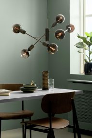 Halo Ø75 Dunkelgrau Von Halo Design - Komplett mit dekorativen Lichtquellen für eine warme und trendige Beleuchtung.