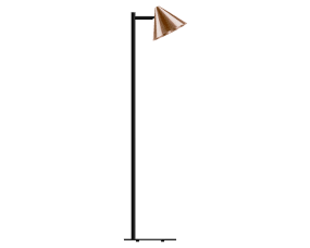 Tratt Micro Rohkupfer stehlampe Von Westal - Die Stehleuchte Funnel ist aus reinem Kupfer gefertigt und mit Klarlack veredelt.
