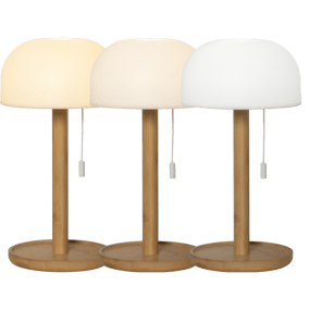 Tara 28cm Holz tragbare Von Star Trading - Die Einstellung erfolgt bequem &uuml;ber die Schnur unter dem Lampenschirm.