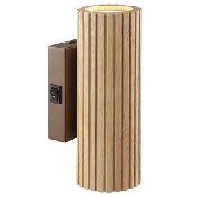 Lakewood 20cm Braun wandlampe Von Brilliant - Die Wandleuchte Lakewood kombiniert braunes Metall mit einem leichten, geriffelten Draht und verleiht der Lampe so eine warme und natürliche Ausstrahlung.