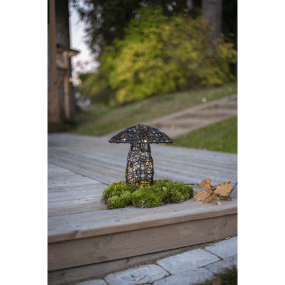 Otto 26cm Schwarz Von Star Trading - Ausgestattet mit 50 kleinen LEDs, die warmwei&szlig;es Licht abgeben, wird Otto mit 3 AA-Batterien (nicht im Lieferumfang enthalten) betrieben und verf&uuml;gt &uuml;ber eine praktische Timer-Funktion (6 Stunden an, 18 Stunden aus, Wiederholung).