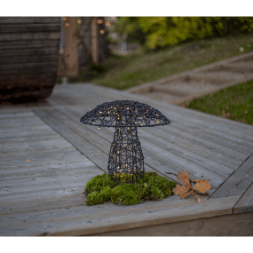 Otto 34cm Schwarz Von Star Trading - Ausgestattet mit 80 kleinen LEDs, die warmwei&szlig;es Licht abgeben, wird Otto mit 3 AA-Batterien (nicht im Lieferumfang enthalten) betrieben und verf&uuml;gt &uuml;ber eine praktische Timer-Funktion (6 Stunden an, 18 Stunden aus, Wiederholung).