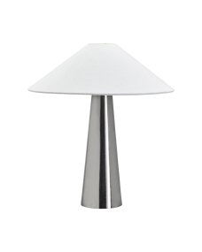 Soffi 48cm Silber tischlampe Von House Doctor - Die Tischleuchte Soffi besticht durch ihr stilvolles und modernes Design mit einer eleganten Kombination aus Metall und Textil.
