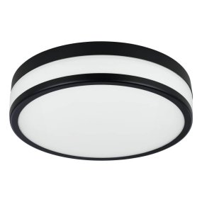 Led Palermo Ø30 Schwarz badezimmerlampe Von Eglo - Der schwarze Rand verleiht der Deckenleuchte eine elegante und dezente Optik und trägt gleichzeitig dazu bei, ein gleichmäßiges und angenehmes Licht im Raum zu verbreiten.