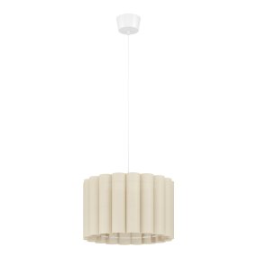 Collegrilli Ø45 Beige hängelampe Von Eglo - Collegrilli ist eine dekorative Pendelleuchte mit einem beigefarbenen Textilschirm, der die nat&uuml;rliche Struktur von Leinen nachahmt.