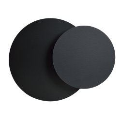 Circle 22cm Schwarz wandlampe Von Emibig Lighting - Seine geometrischen Kreise ziehen die Aufmerksamkeit auf sich und dank der Holzelemente wirkt der Innenraum warm und gem&uuml;tlich.