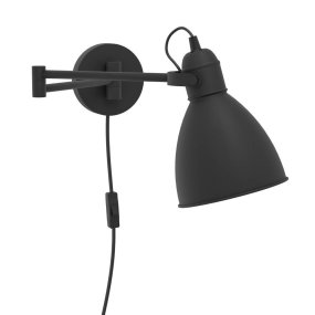 San Peri Ø15 Schwarz wandlampe Von Eglo - Sein minimalistisches Design und sein moderner Look passen zu den meisten Einrichtungsstilen und sorgen gleichzeitig für ein gerichtetes und angenehmes Licht.