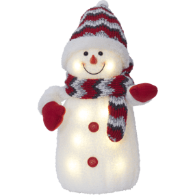 Joylight Schneemann Weiß Von Star Trading - Eine sch&ouml;ne Dekoration, die Weihnachtsstimmung im Haus verbreitet.