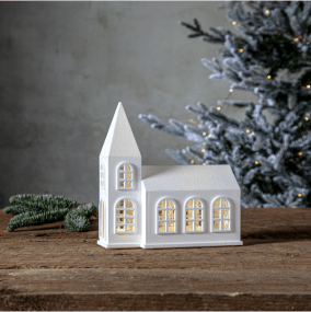 Vinter 20cm Weiß Von Star Trading - Sie funkelt und leuchtet wundersch&ouml;n, wenn das Produkt eingeschaltet wird, mit einem warmwei&szlig;en Licht.