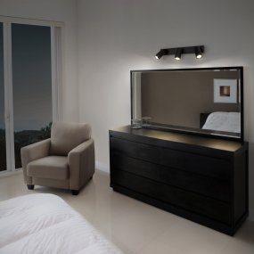 Octagon 3 Schwarz spotlight Von Ledvance - Den n&auml;tta formen i kombination med de r&ouml;rliga spotlightsen g&ouml;r den m&aring;ngsidig och passar in i alla hem och stilar.