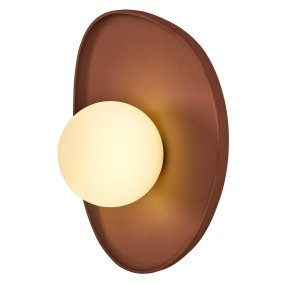 Clay Nest 26cm Braun wandlampe Von Ledvance - Glaskupan i opal som omfamnar ljusk&auml;llan skapar ett fint och bl&auml;ndfritt ljus i rummet.